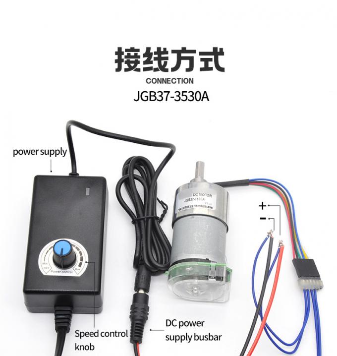 높은 토크 24V 59RPM JGB37-3530A 높은 토크 저속 DC 기어 전기 모터 37mm 14