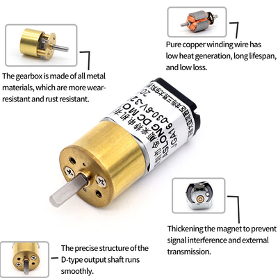 ASLONG JGA16-030 15.5mm 6V 26-800RPM DC 브러쉬 된 환기 모터 DC 모터 기어와 함께 미니 마이크로 금속 기어 모터