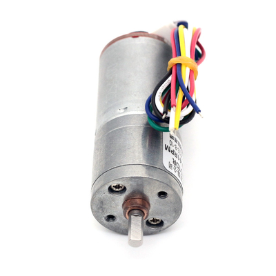 25mm 인코더 작은 DC 장치 모터 높은 토크 6v 60RPM 영구 자석